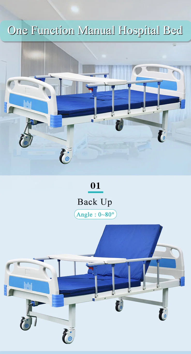 Medical One Crank Manual Hospital Bed with ABS Headboards